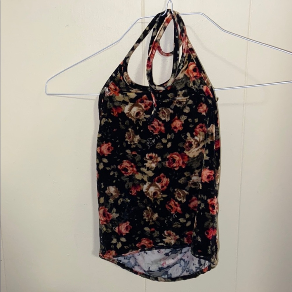 Forever 21 Tie-Back Floral Blouse